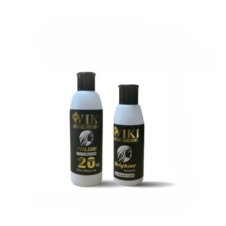 VIKI Special Skincare Brighter Power 24K Gold & Polish Peeling Cream �Ultra Whitening Set (Black)