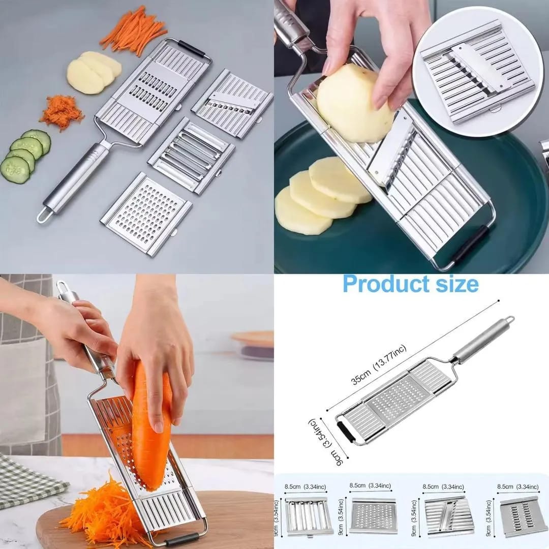 5-in-1 Multi-Functional Vegetable Slicer & Grater �Adjustable Mandoline Cutter