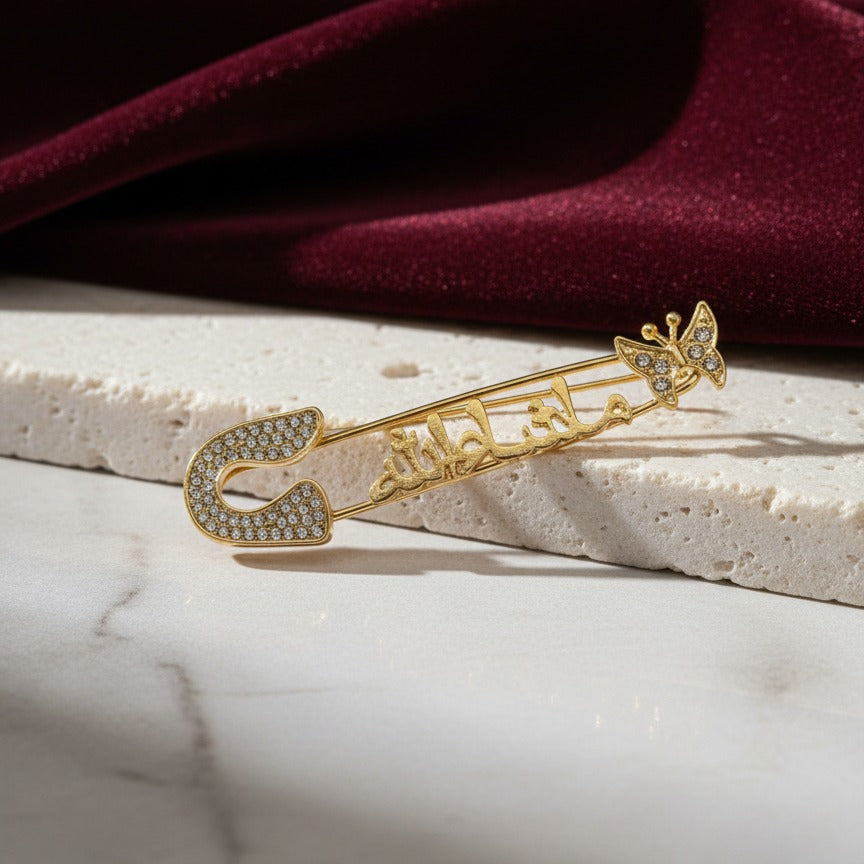 Islamic Safety Pin �Elegant And Durable Accessory With Traditional Design For Daily Wear And Spiritual Significance