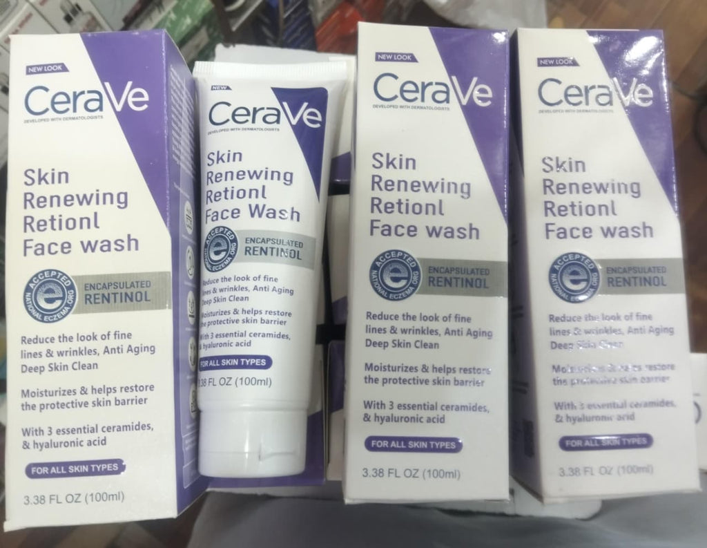 Renewing Retinol Face Wash �Anti-Aging Cleanser with Ceramides & Hyaluronic Acid for All Skin Types (100ml)