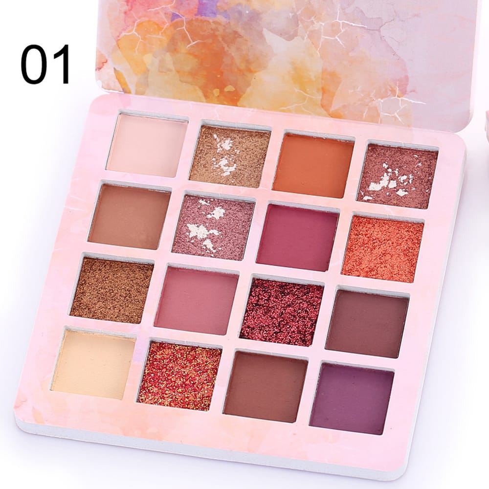 16 Color Eyeshadow Makeup Palette Matte & Shimmer Powder Eye Shadow Kit - Multi Color