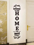 Black Wall Art "Welcome to Our Home" for Home Decor