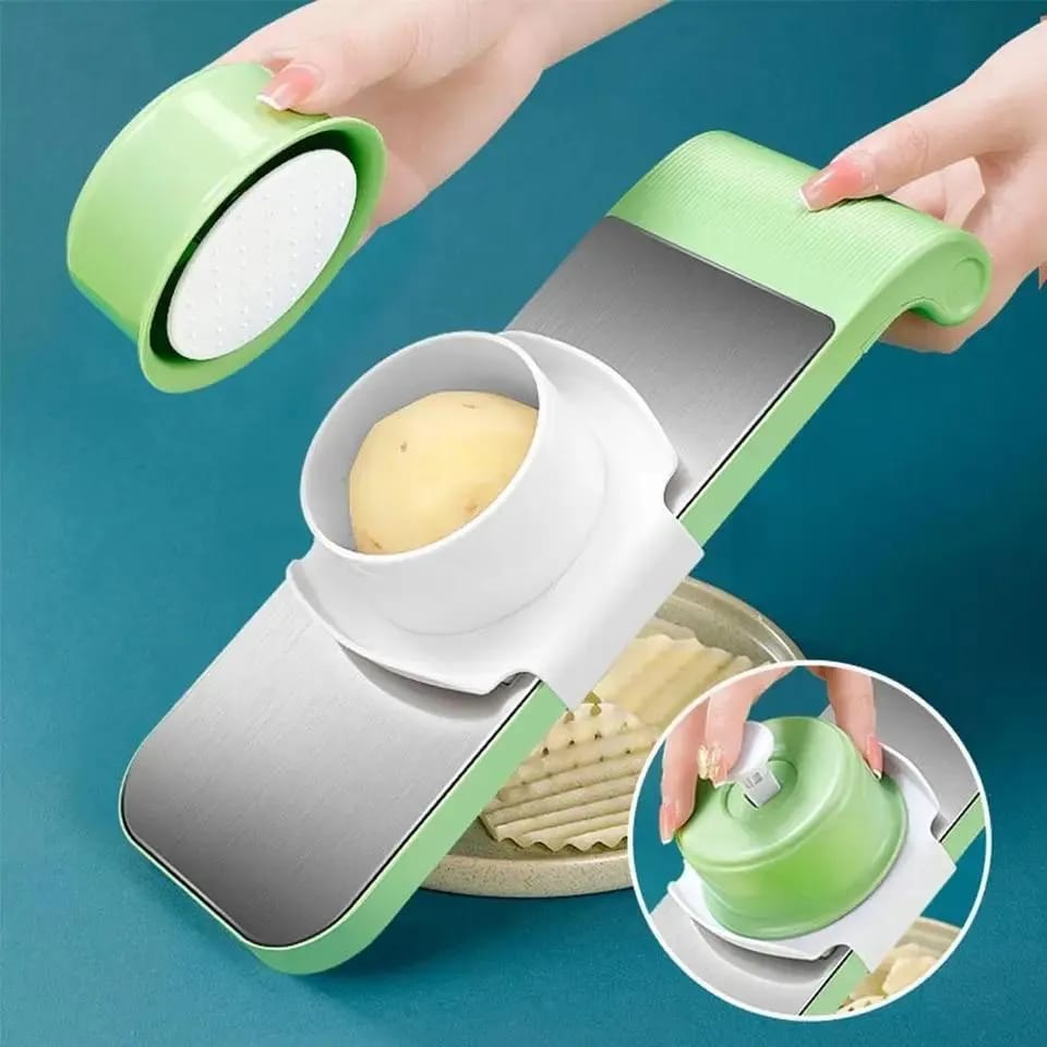 5-in-1 Multi-Functional Vegetable Slicer & Grater �Adjustable Mandoline Cutter