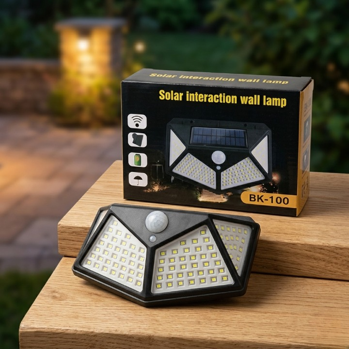 100 LED Solar Power Sensor Wall Light