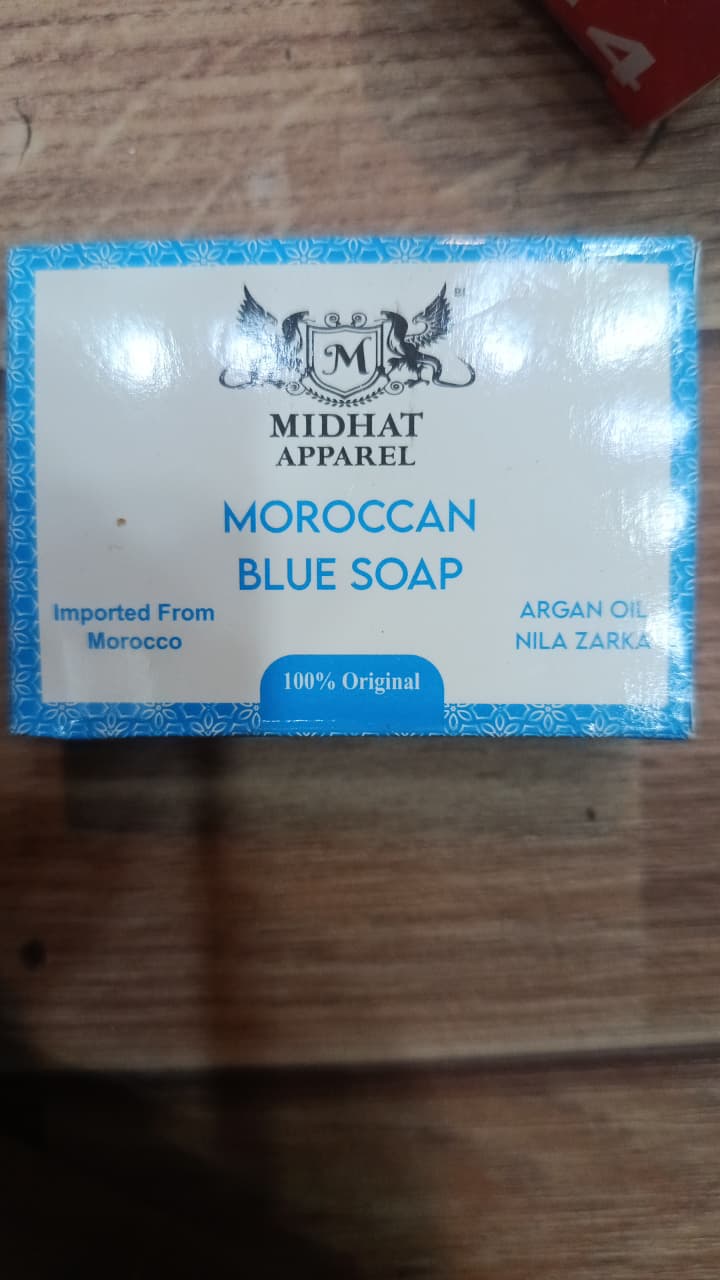 Midhat Apparel Moroccan Blue Soap For Premium Personal Care - 50Gram