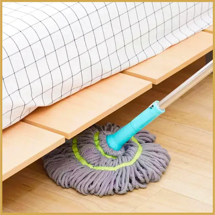 Extendable 90CM Twist Mop �2-in-1 Rotatable Adjustable Floor Mop with Fine Fiber Fabric | 360? Self-Twisting Dehydrated Mop for Hard Floors & Walls
