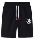 Avengers Logo Jersey Shorts for MEN | Black | Gym, Sports &amp; Fitness Shorts - M
