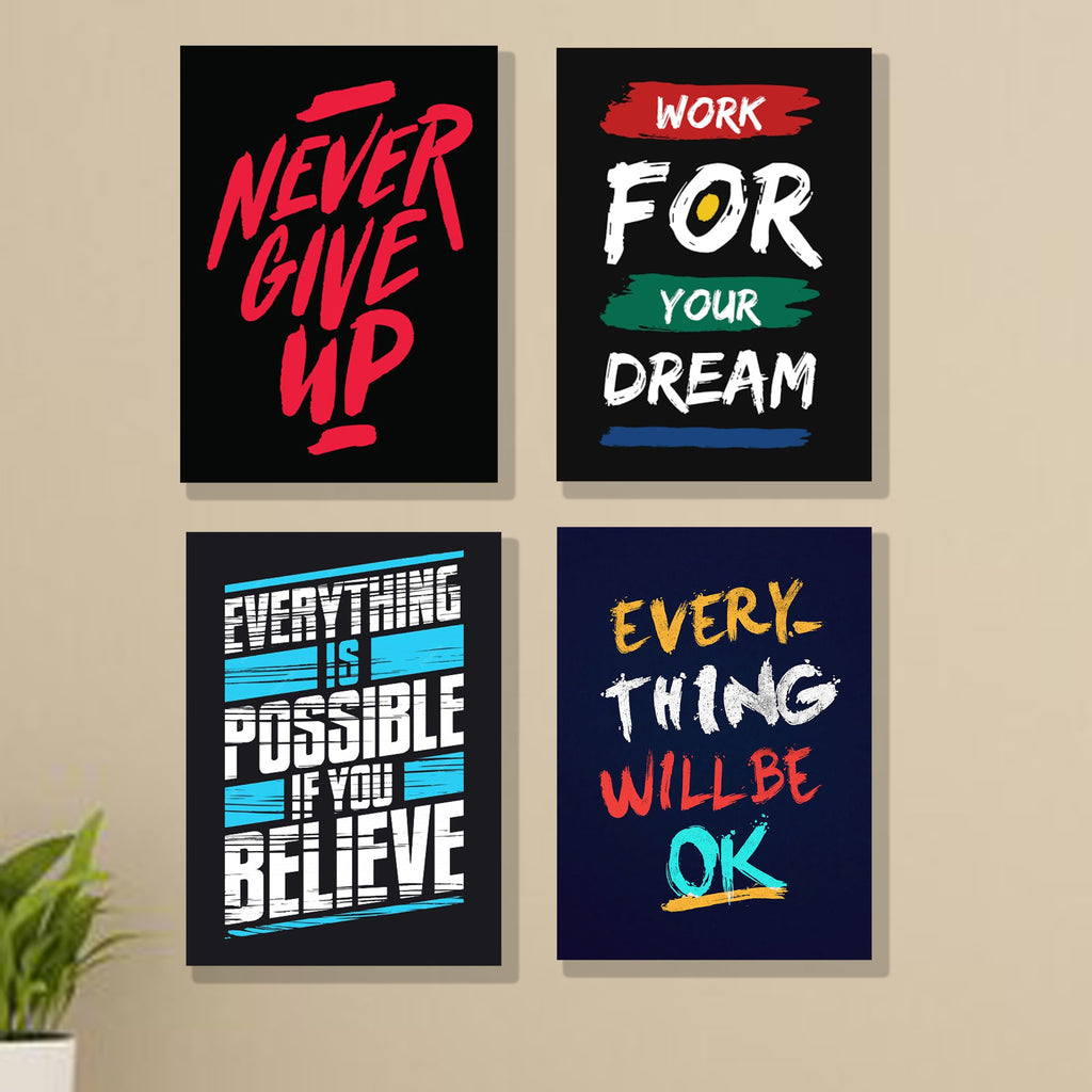 set of 4 Motivational sticky canvas frames – photo 2