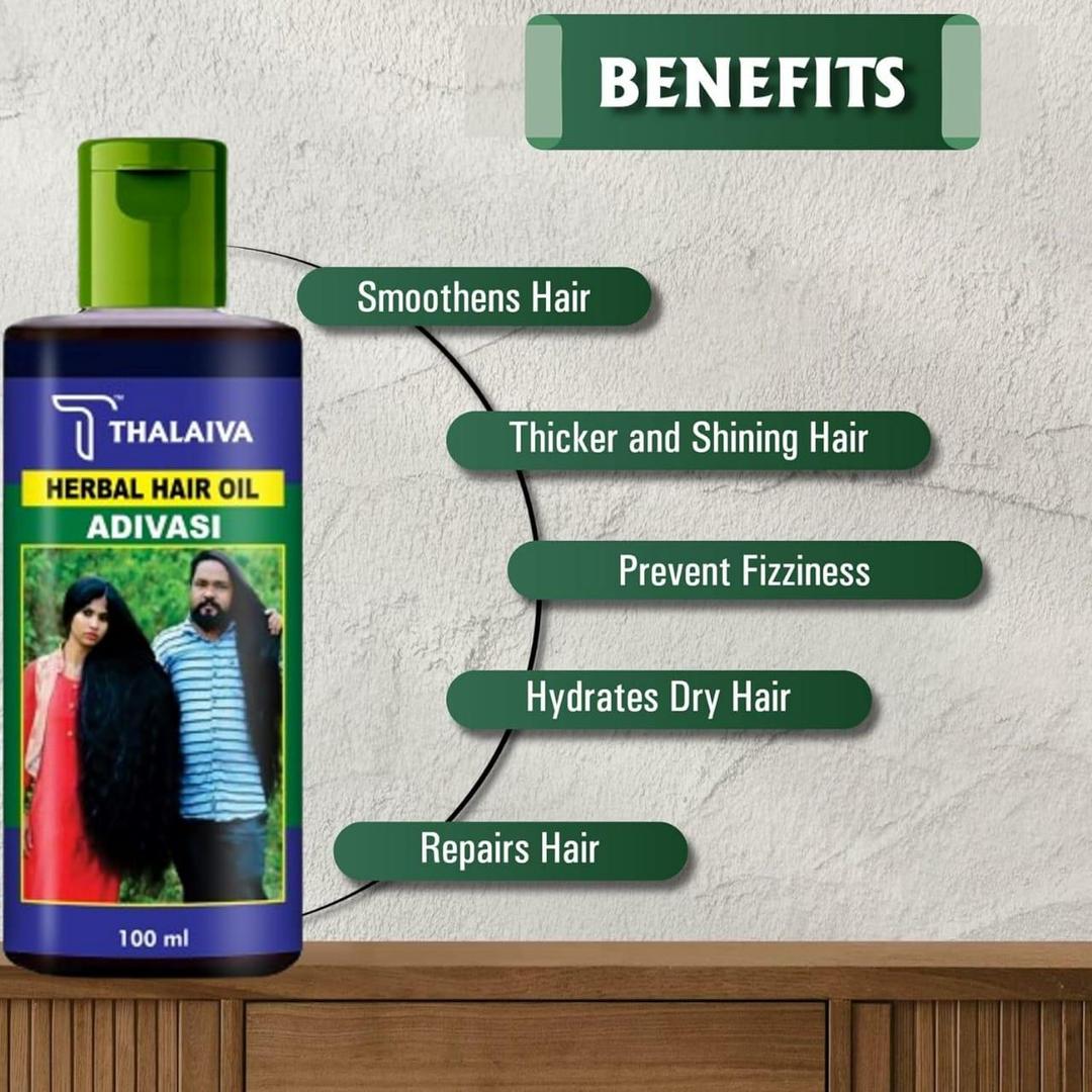 Adivasi Herbal Hair Oil And Shampoo Deal Pack Of 2 �Natural Hair Care Combo For Strong, Shiny, And Healthy Hair (Oil 100ml + Shampoo 200ml)