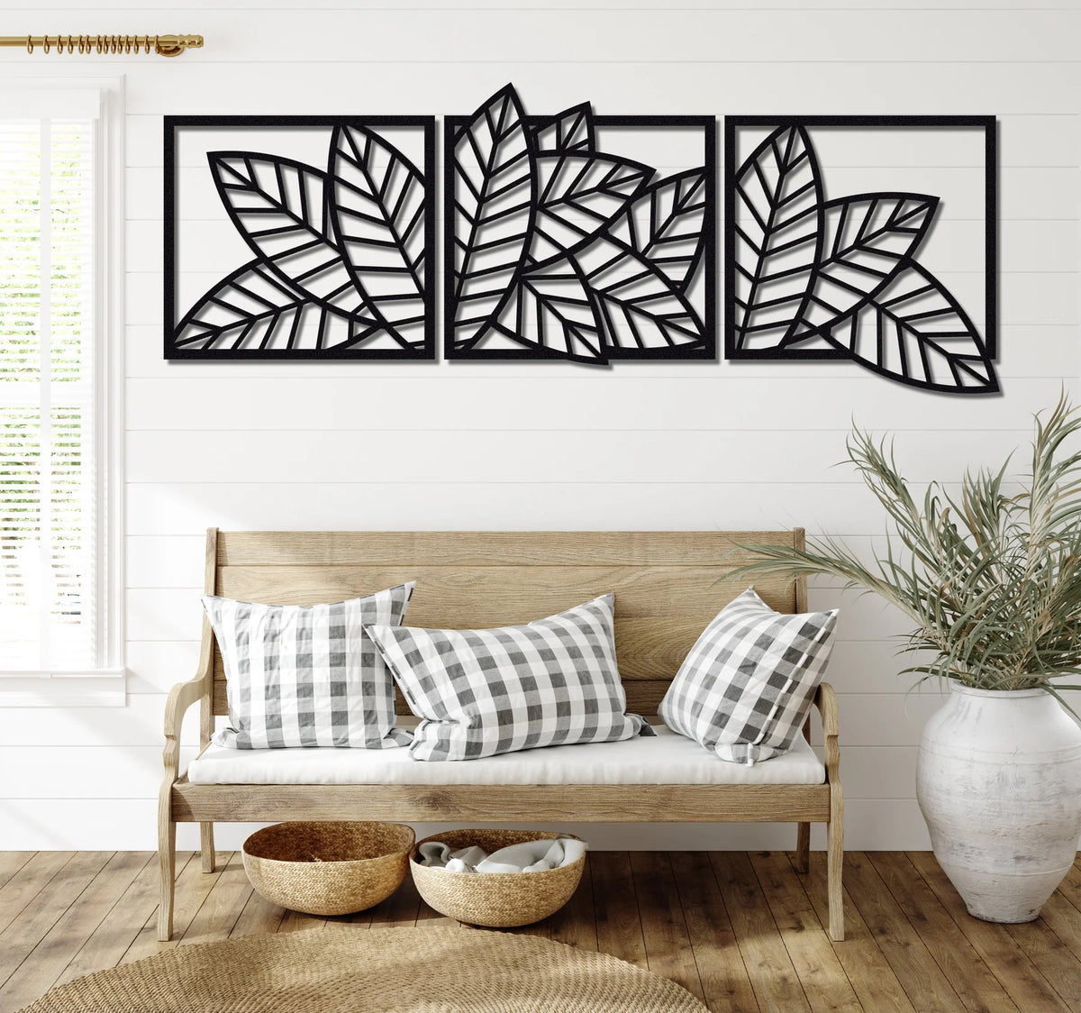 3D wooden 3 Piece Long Leaf Panels – photo 3