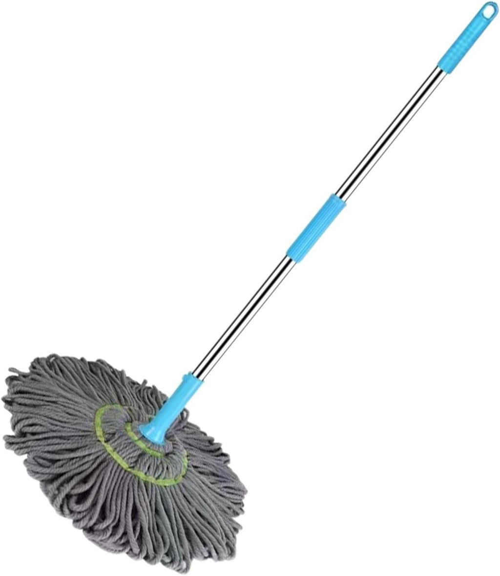 Extendable 90CM Twist Mop �2-in-1 Rotatable Adjustable Floor Mop with Fine Fiber Fabric | 360? Self-Twisting Dehydrated Mop for Hard Floors & Walls