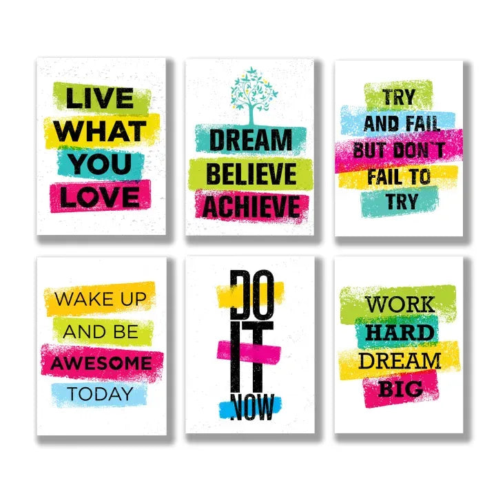 Set of 6 Premium Wall Art Photo Tiles �Modern Home Decor Sets 8x11
