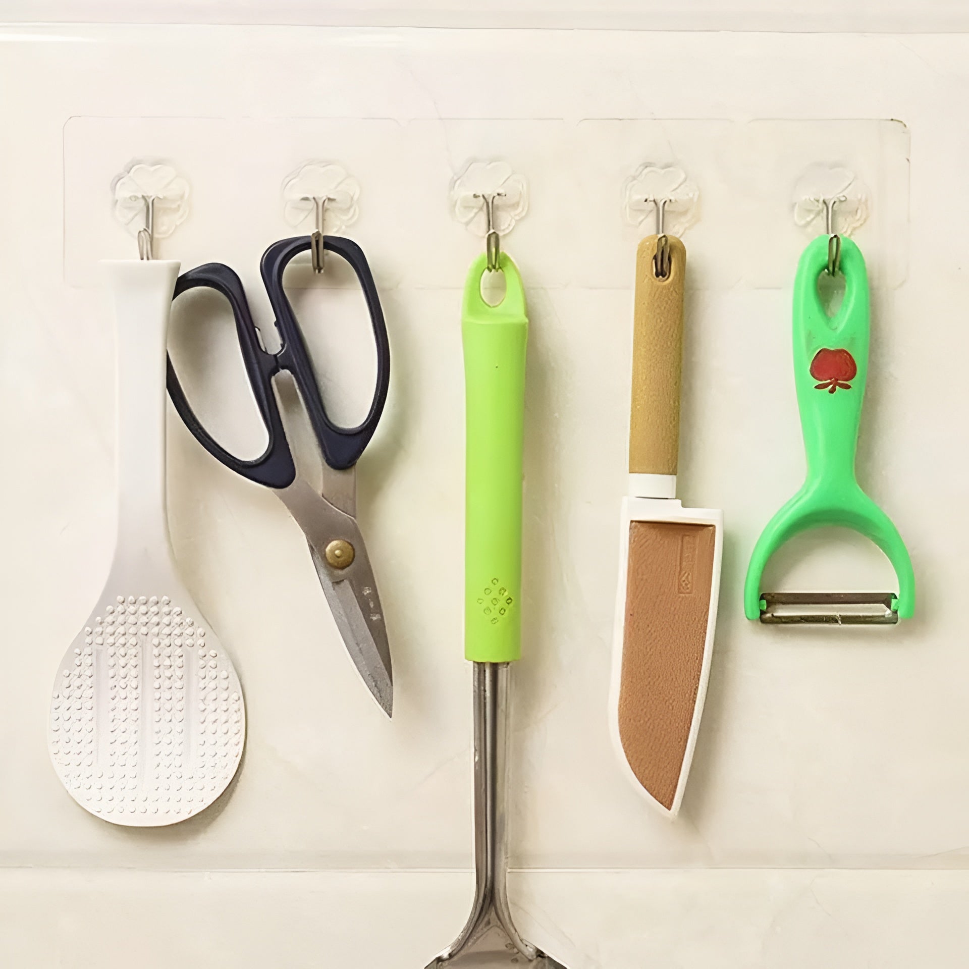 Transparent Self-Adhesive Wall Hook �Strong Hold | No Drill | Damage-Free Hanging Pack of 10