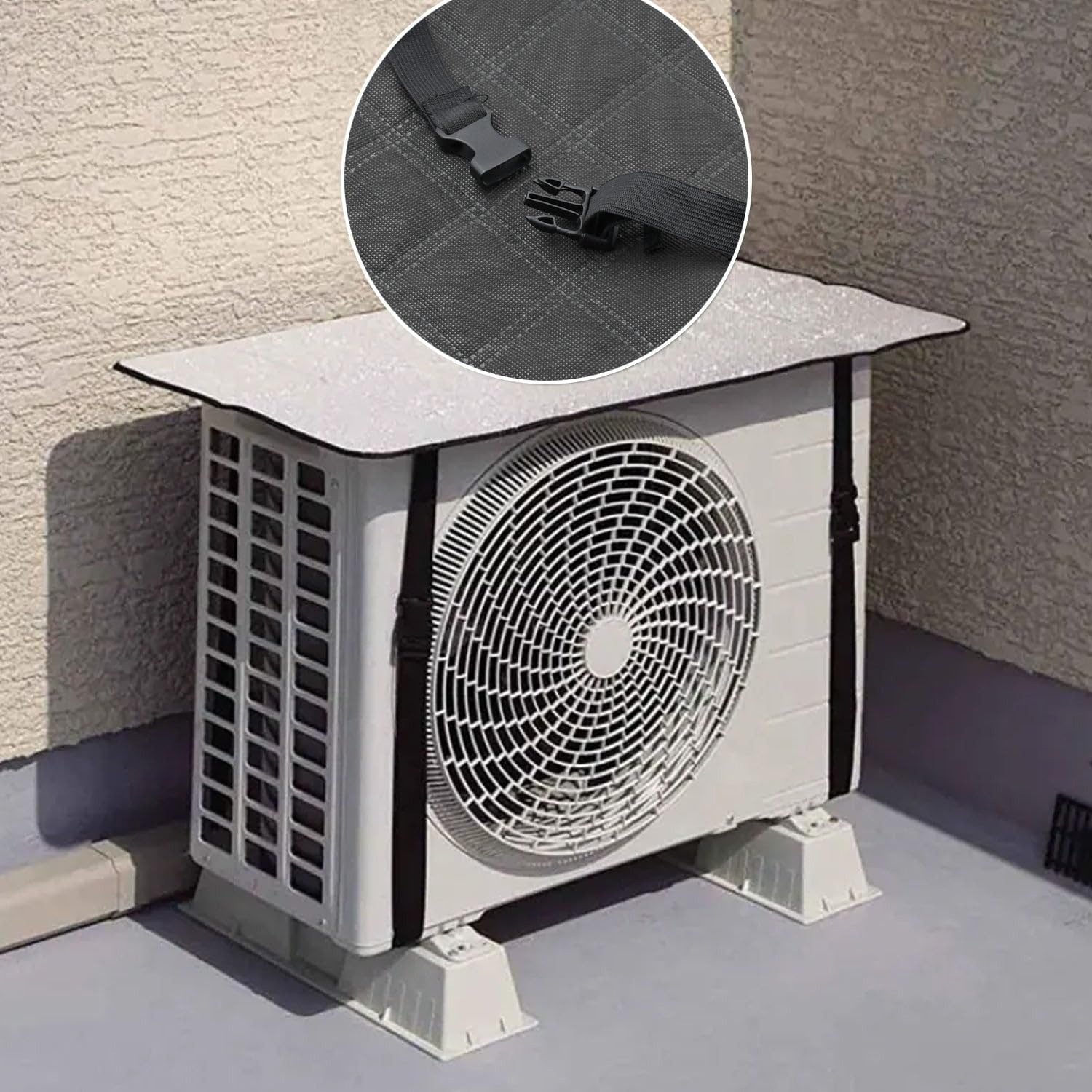 Premium Split AC Outdoor Unit Heat Insulation Sheet �Universal Sunshade Protective Roof & Sun Shield Cover | Without Clip