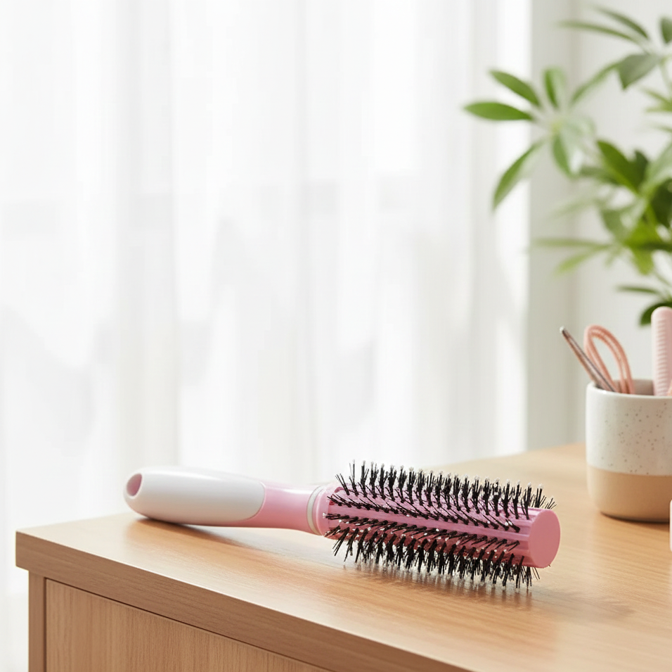 Professional Round Hair Brush for Blow Drying & Styling | Smooth, Volumizing Ceramic Barrel Brush with Heat-Resistant Bristles | Perfect for Straightening, Curling, Root Lift & Salon-Style