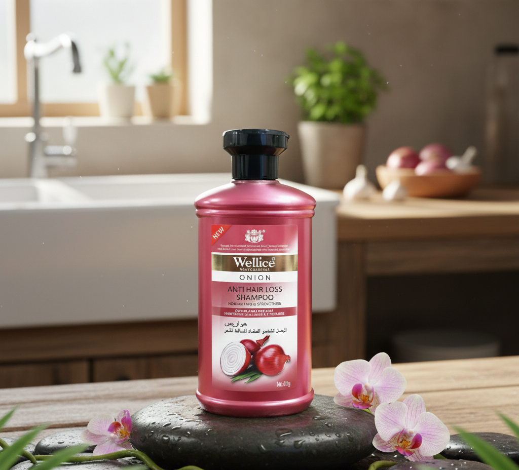 Wellice Professional Onion Anti Hair Loss Shampoo �400g Hair Care Solution to Strengthen, Nourish & Reduce Hair Fall Naturally