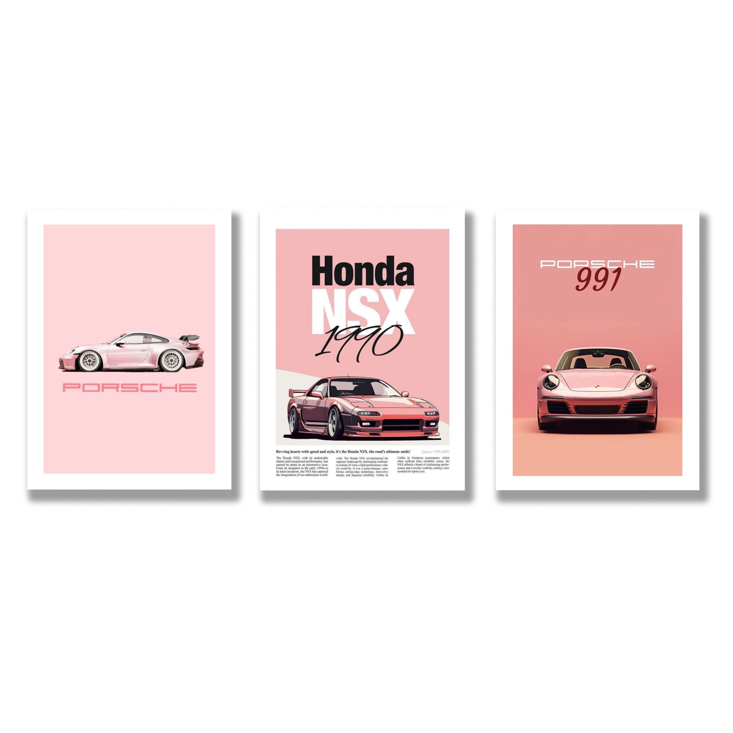 Set of 3 Premium Wall Art Photo Tiles �Modern Home Decor Sets 8x11