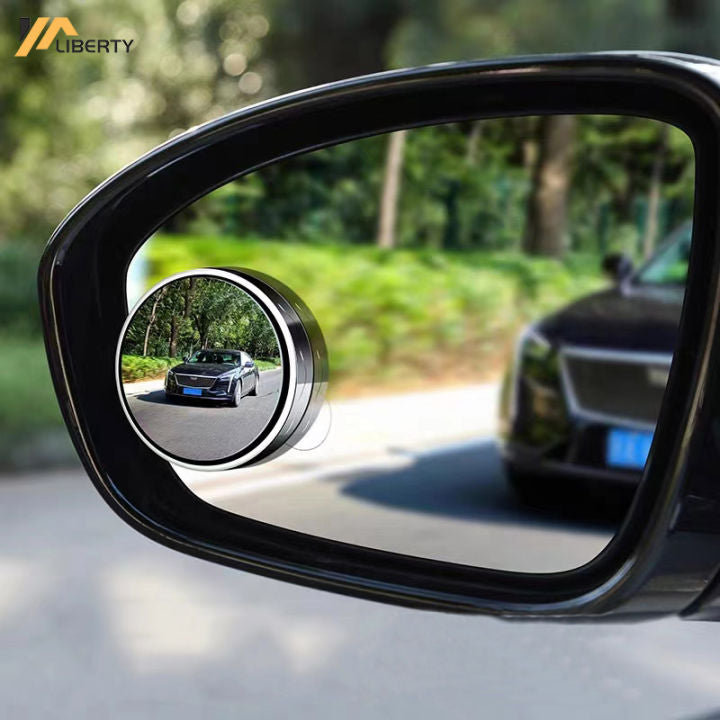2pcs Round Blind Spot Mirrors �Wide-Angle Lens for Enhanced Rear and Side View Visibility �Convex Mirror for Cars, SUVs, and Trucks �Universal Fit Safety Accessory - Glass Material
