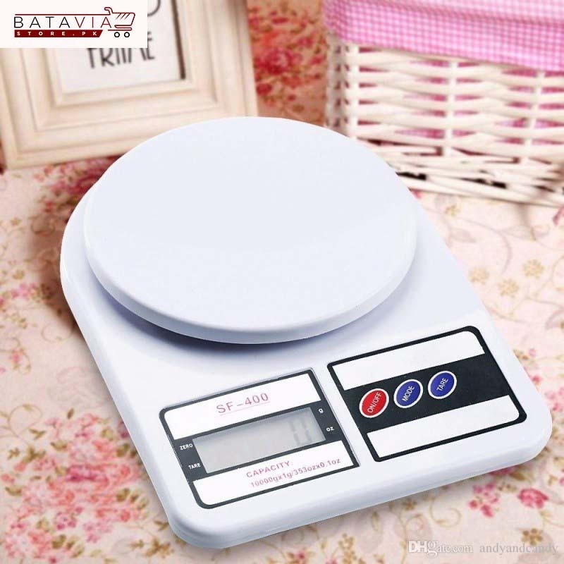SF-400 Kitchen Weight Scale upto 10kg With Cell & Light | Weight Scale Portable | Digital Food Weight Scale For Baking & Cooking