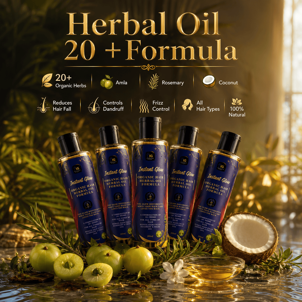 Instant Glow Herbal Oil 20+ Formula 120ml