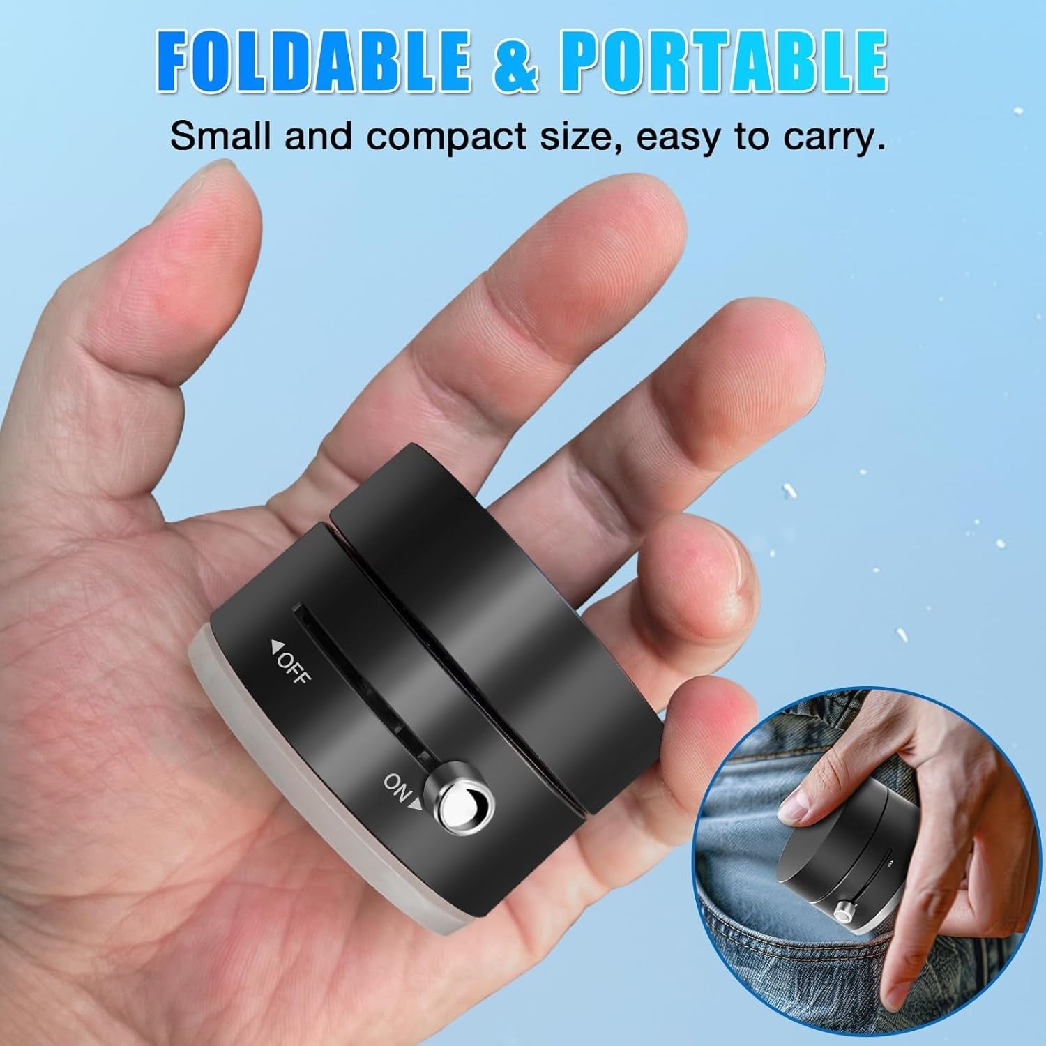 Vacuum Magnetic Suction Cup Folding Swivel Stand �Double-Sided Universal Mobile Phone Holder