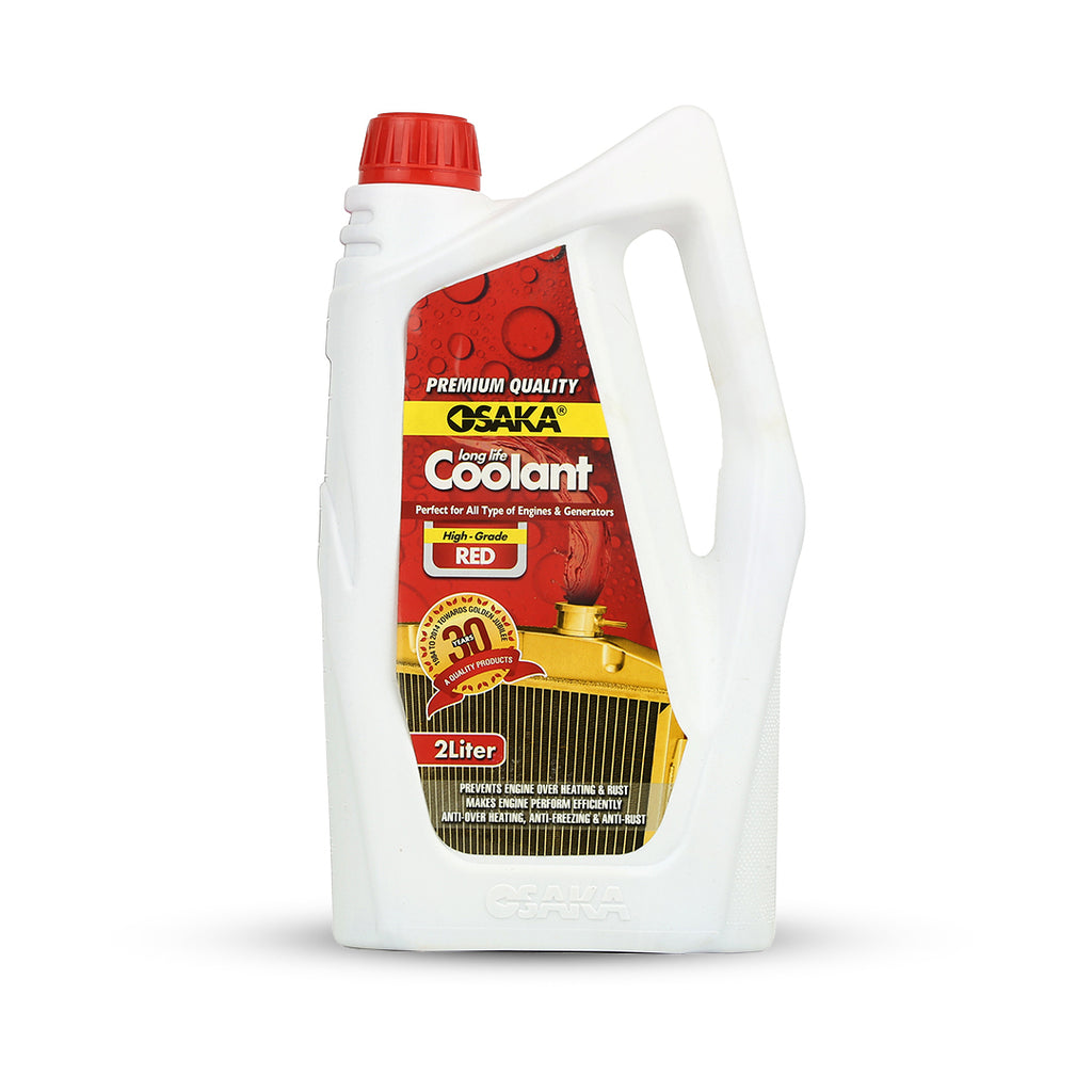 OSAKA Premium Radiator Coolant - High Grade Red (Automotive Grade) | Engine Cooling System Protector | Metal Corrosion Prevention (2L)
