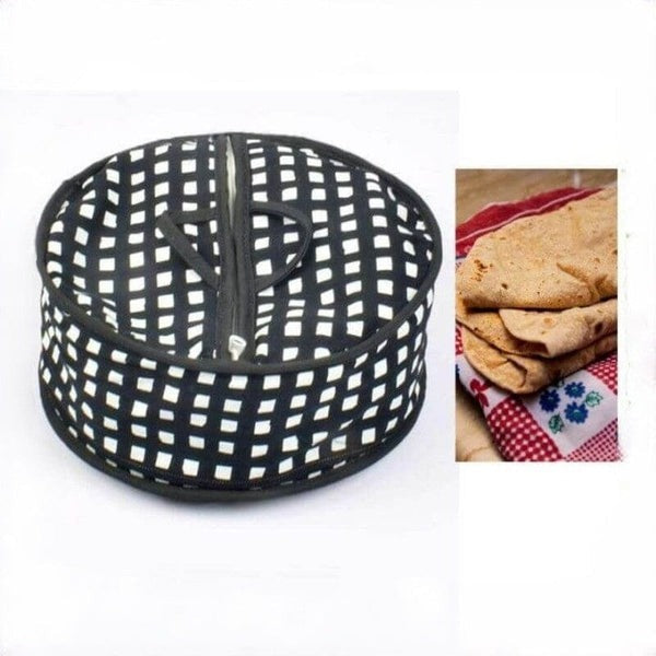 Roti Zipper Bag �Reusable, Airtight And Insulated Storage Bag For Keeping Chapati Fresh And Warm (Random Design)