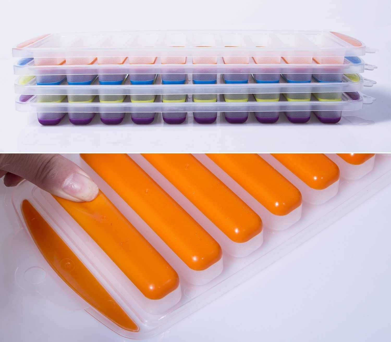 Popup ice cube tray Silicone Mould Jelly Shots/Chocolate (Random Color)
