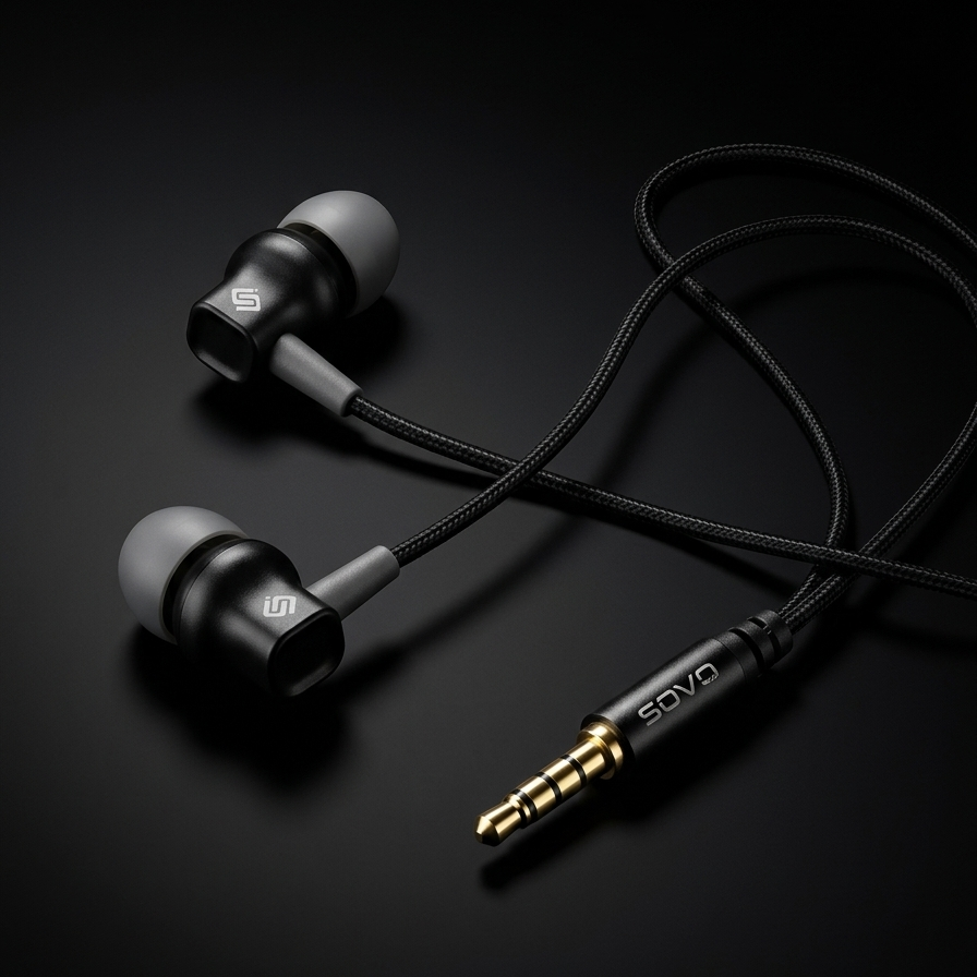 SOVO Nitro HD Sound Stereo Earphones SH-07 with Mic 3.5mm Jack