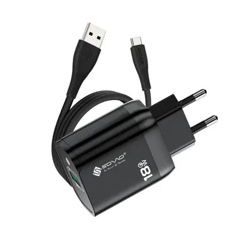 SOVO SG-265 LAZER 30W Super Fast C to C Charger �PD & QC 3.0 Type-C Adapter with Type-C Cable