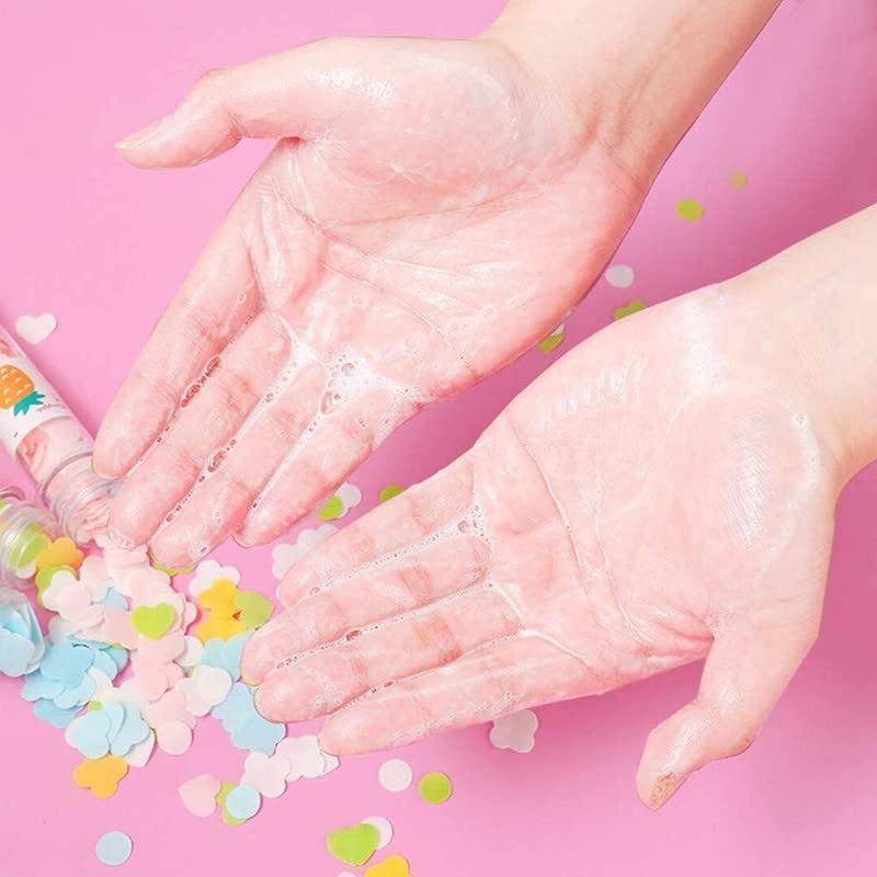 Portable Mini Paper Soap Sheets in Travel Tubes �Scented Disposable Hand Wash Flakes