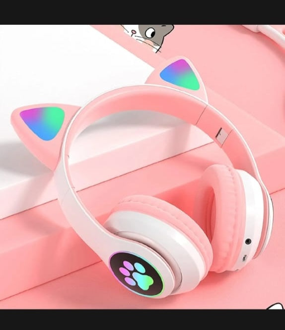 Cat Ear Wireless Bluetooth Headphones with RGB