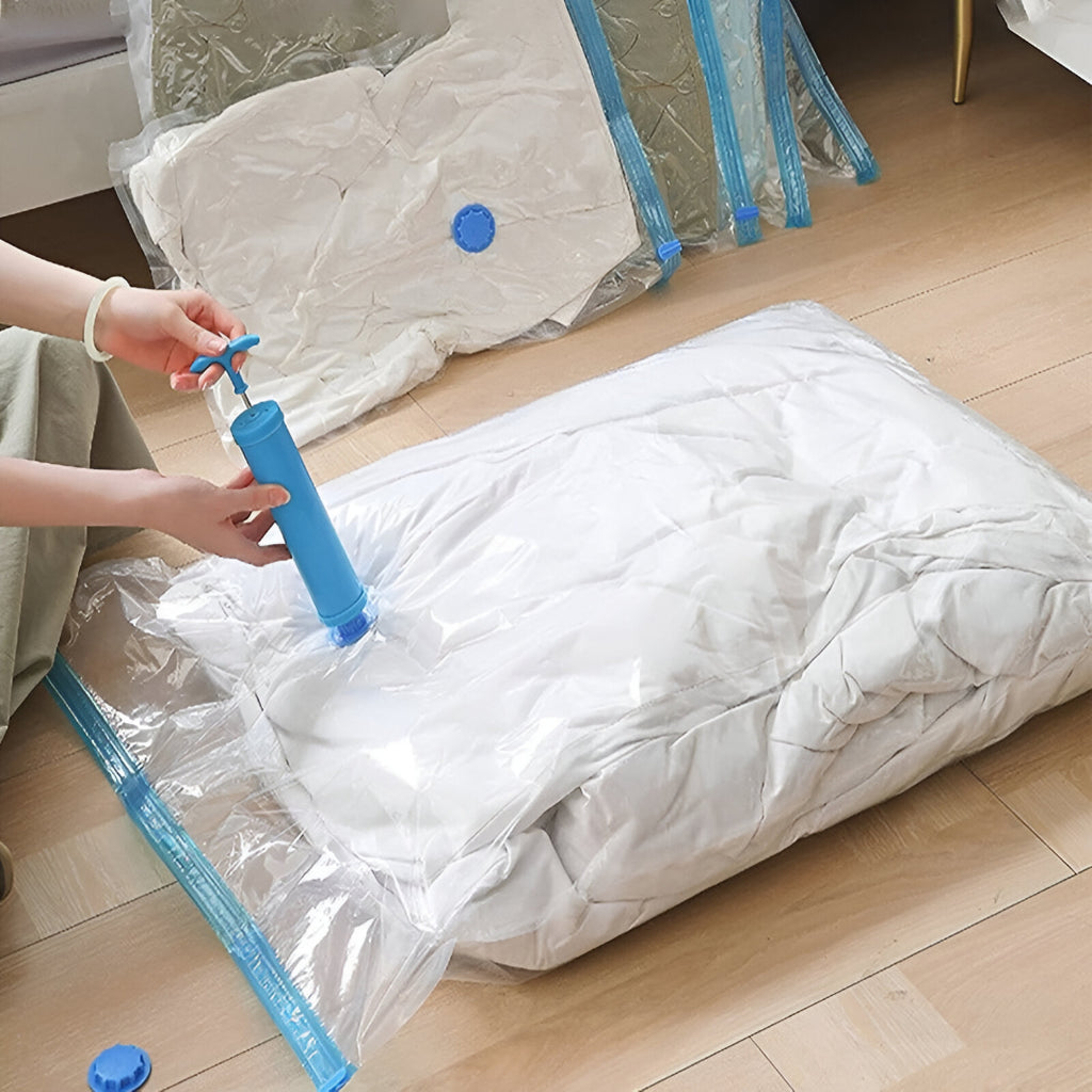 5Pcs Vacuum Seal Storage Bags With Pump | Travel Household Space Saver Storage Bag | Vacuum Bags