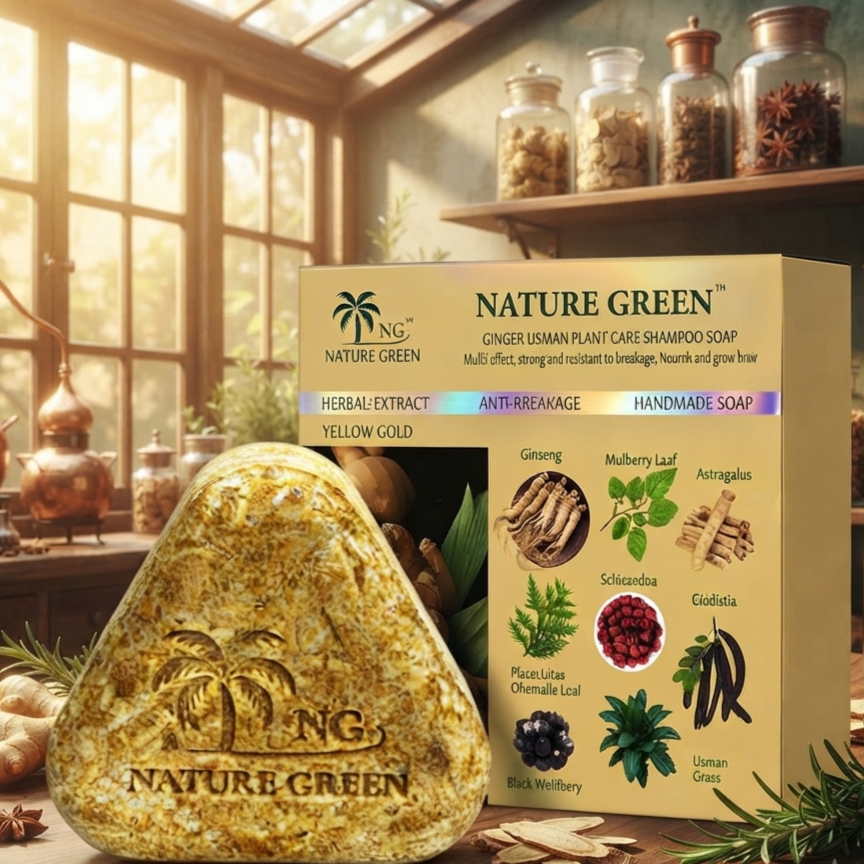 Yellow Gold Herbal Hair Soap