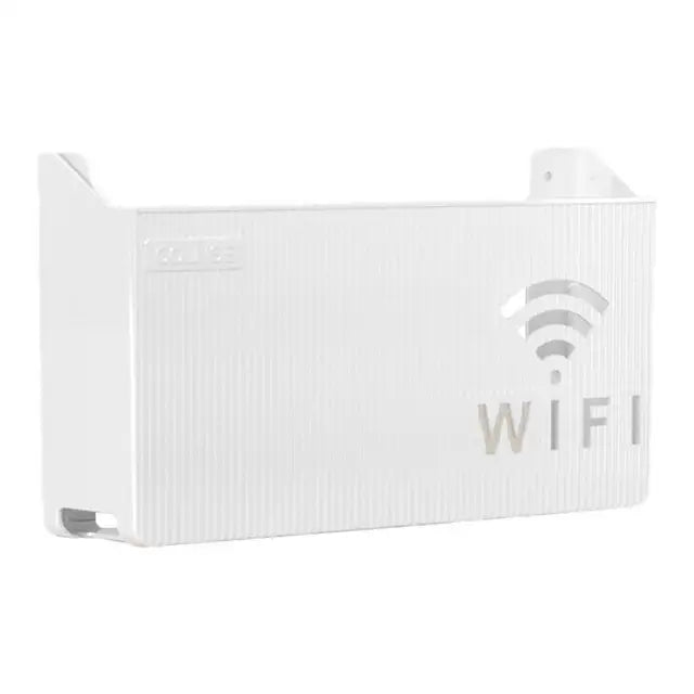 Router Storage Box Wall-mounted Plastic Cable Power Bracket Box Home Decoration Wireless Router Wifi Decoration, Set-top Box Rack( random color )