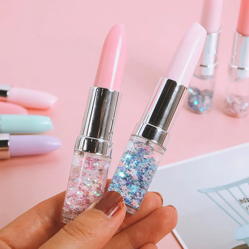 Lipstick Gel Pen Colorful Cute Black Ink Pen - 1 pc (random colors)