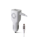 Diamond Car Charger with Built-in Micro Cable &amp; LED Light | Car Charger - Micro Cable Charger