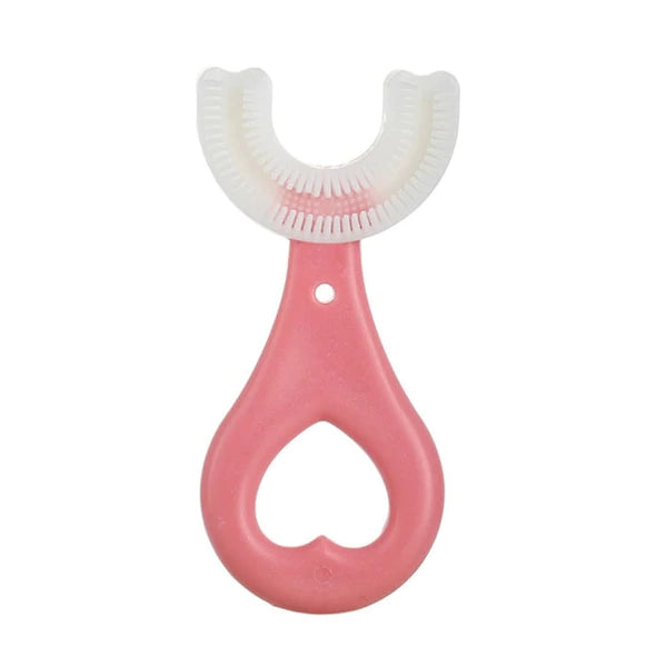 360? U-Shaped Baby Toothbrush | Soft Silicone Kids Oral Care & Teether Brush (Random Color)