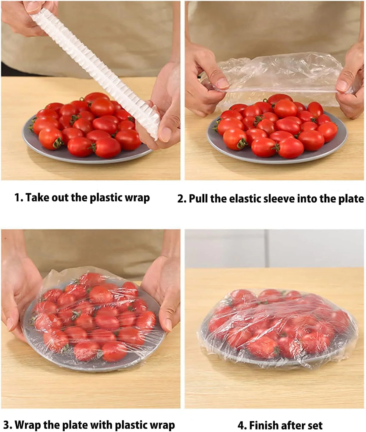 100 pcs Disposable Food Cover Plastic Shopper – photo 3