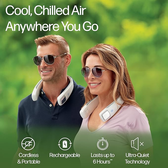 Wearable 3-Speed Neck Cooler, Small Fan for Outdoor &amp; Indoor Use, USB-Rechargeable Fan(random color )