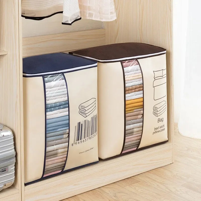 Large Non-woven Portable Clothes Storage Bag Clothing – photo 3