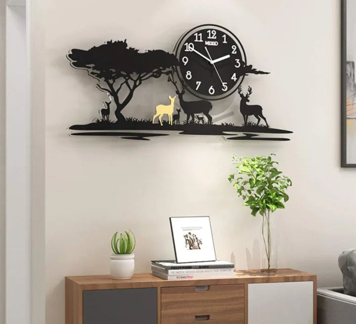 3D Jungle Wooden Wall Clock – photo 1