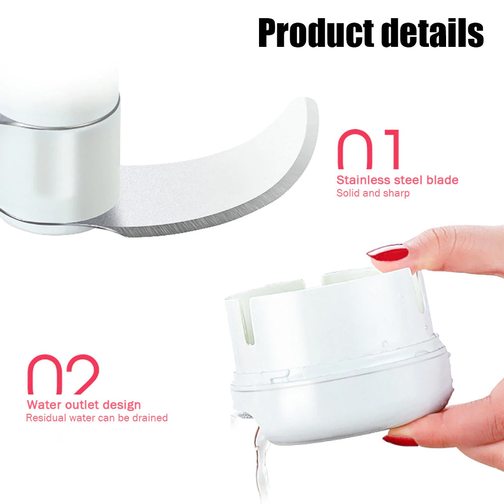 MINI FOOD CHOPPER  Powerful Meat Grinder Hand-power Food Chopper Mincer Mixer Blender Chop Meat Fruit Vegetable Nuts Shredder