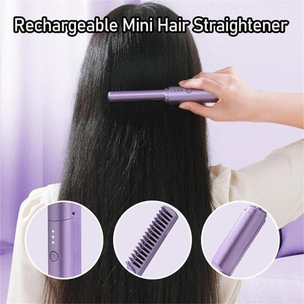 2-in-1 Hair Styling Brush, Straightener, Curler Comb – photo 1