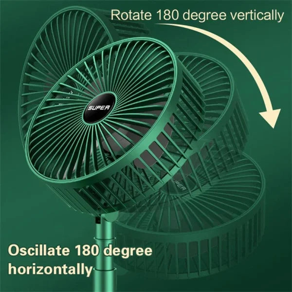 Telescopic Folding Fan Summer Silent Desktop Retractable Fan for Office Bedroom School USB Ventilator (Electric Usb Operated) (random color)