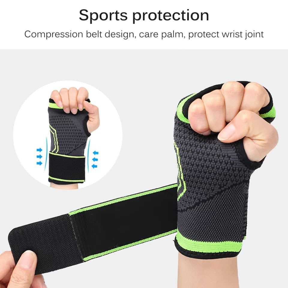 1Pc Professional Wrist Support Sleeve Half Finger Wrist Band Palm Support For Sports And Daily Use