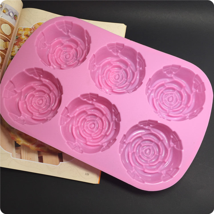 Pink Rose Silicone Cake Mould for Baking
