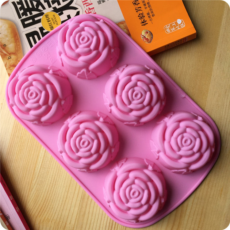 Pink Rose Silicone Cake Mould for Baking