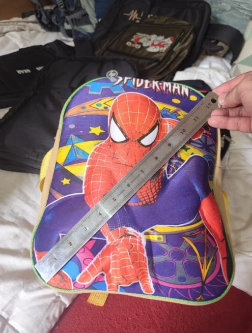 Spider-Man Kids School Bag �12-Inch Cartoon Backpack for Boys | Nursery & Preschool Lightweight School Pack