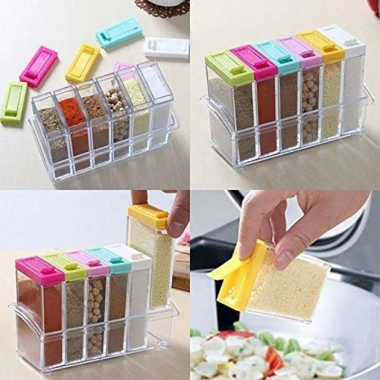 Spice Jars Dispenser Masala Rack Easy Flow – photo 5